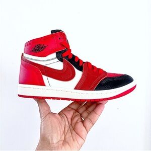 Nike Air Jordan 1 MM Red White and Black Women’s High-Top Sneakers